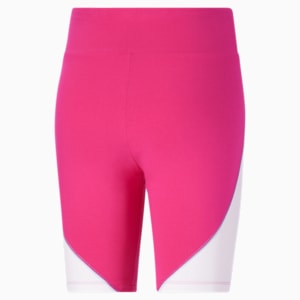 Classics Brighter Days Block Women's Biker Shorts, Glowing Pink-PUMA White