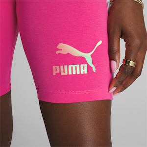 Shorts de ciclista Classics Brighter Days Block de mujer, Glowing Pink-PUMA White, extragrande