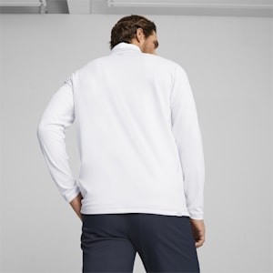 Men's Lightweight Golf Pullover, White Glow-Ash Gray, extralarge