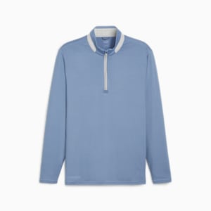 Men's Lightweight Golf Pullover, Zen Blue-Ash Gray, extralarge