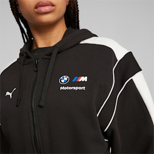 Sudadera de automovilismo corta BMW M Motorsport MT7 para mujer, PUMA Black, extralarge
