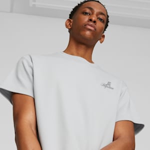 Above the Clouds Men's Basketball Tee, Platinum Gray, extralarge