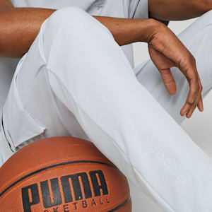 Above the Clouds Men's Basketball Sweatpants, Platinum Gray, extralarge