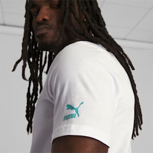 Camiseta clásica Daytona con logo grande de hombre, PUMA White