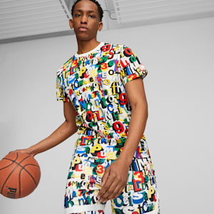 Trash Tee Men's Basketball Tee, PUMA White-AOP, extralarge
