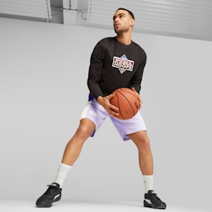 メンズ バスケットボール ブループリント グラフィック Tシャツ 長袖, PUMA Black, extralarge-JPN