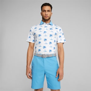MATTR Mirage Men's Golf Polo, White Glow-Regal Blue, extralarge-GBR