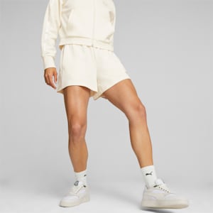 Shorts de tiro alto T7 para mujer, Warm White, extralarge