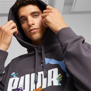 PUMA x THE SMURFS Men's Hoodie, Dark Coal, extralarge-IND