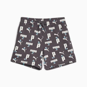 PUMA x THE SMURFS Men's Shorts, Dark Coal-AOP, extralarge-IND