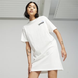 PUMA x THE SMURFS Women's Tee Dress, PUMA White, extralarge-IND