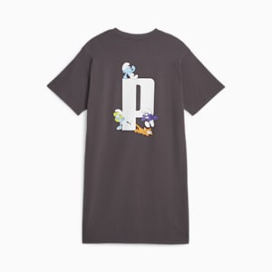 PUMA x THE SMURFS Women's Tee Dress, Dark Coal, extralarge-IND