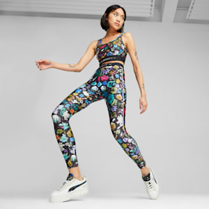 Top Corto PUMA x LIBERTY para mujer, PUMA Black-AOP, extralarge