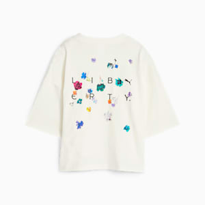 PUMA x LIBERTY Women's Graphic Tee, Warm White, extralarge