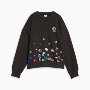 ウィメンズ PUMA x LIBERTY オーバーサイズ クルー スウェット, PUMA Black, extralarge-JPN