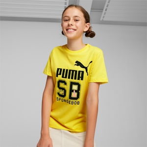 PUMA x SPONGEBOB SQUAREPANTS Youth T-shirt, Lemon Meringue, extralarge-IND