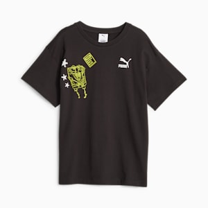キッズ PUMA x スポンジ・ボブ グラフィック Tシャツ 128cm-164cm, PUMA Black, extralarge-JPN