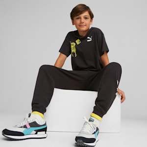 PUMA x SPONGEBOB SQUAREPANTS Big Kids' Graphic Tee, PUMA Black, extralarge