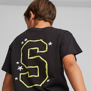 キッズ PUMA x スポンジ・ボブ グラフィック Tシャツ 128cm-164cm, PUMA Black, extralarge-JPN