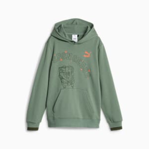 Sudadera con gorra para adolescentes PUMA x SPONGEBOB SQUAREPANTS, Eucalyptus, extralarge