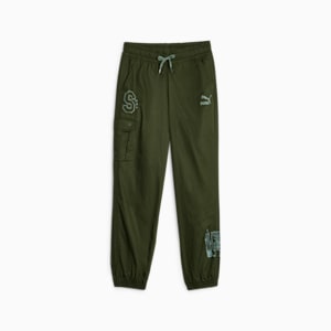 PUMA x SPONGEBOB SQUAREPANTS Big Kids' Twill Pants, Myrtle, extralarge
