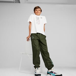 PUMA x SPONGEBOB SQUAREPANTS Big Kids' Twill Pants, Myrtle, extralarge