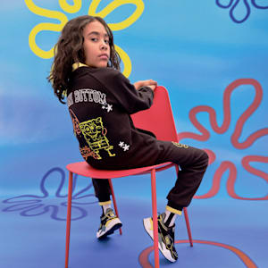 PUMA x SPONGEBOB SQUAREPANTS Big Kids' Jacket, PUMA Black, extralarge