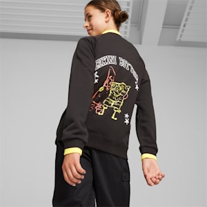 PUMA x SPONGEBOB Youth Jacket, PUMA Black, extralarge-IND