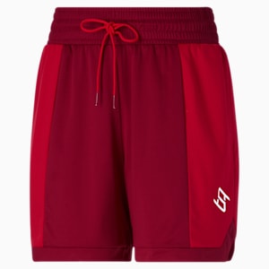 Shorts de básquetbol STEWIE x RUBY para mujer, Intense Red-Urban Red