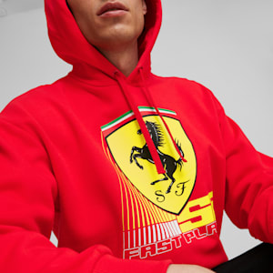 Sudadera con capucha Scuderia Ferrari Race CBS de automovilismo para hombre, Rosso Corsa, extralarge