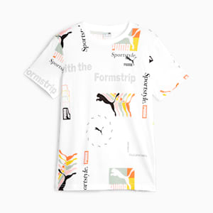 Classics Brand Love Printed Big Kids' Tee, PUMA White, extralarge