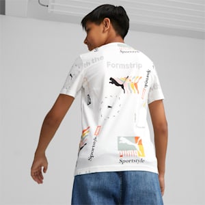 Classics Brand Love Printed Big Kids' Tee, PUMA White, extralarge