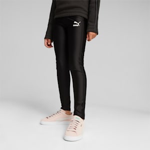 T7 High Waist Shiny Youth Leggings, PUMA Black, extralarge-GBR