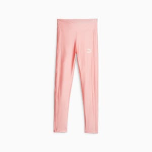 T7 High Waist Shiny Youth Leggings, Peach Smoothie, extralarge-GBR