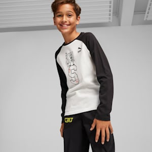 キッズ PUMA x スポンジ・ボブ Tシャツ 長袖 128cm-164cm, PUMA White, extralarge-JPN