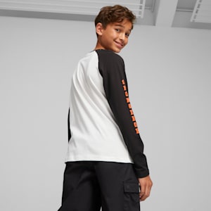 PUMA x SPONGEBOB SQUAREPANTS Big Kids' Long Sleeve Tee, PUMA White, extralarge