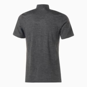 メンズ ゴルフ EGW ウォッシャブル ウール 半袖 モックネック, QUIET SHADE Heather