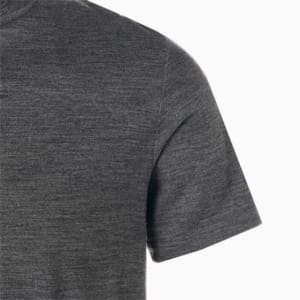 メンズ ゴルフ EGW ウォッシャブル ウール 半袖 モックネック, QUIET SHADE Heather
