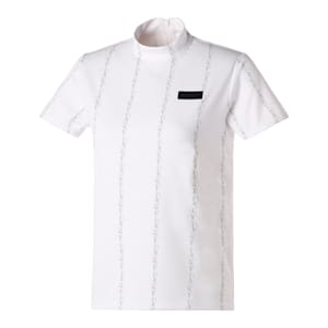 ウィメンズ ゴルフ EGW 接触冷感 グラフィック 半袖 モックネック シャツ, Bright White