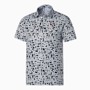 メンズ ゴルフ RANDOM グラフィック 半袖 ポロシャツ, Navy Blazer, extralarge-JPN