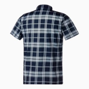 メンズ ゴルフ PLAID グラフィック 半袖 ポロシャツ, Navy Blazer