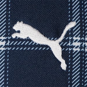 メンズ ゴルフ PLAID グラフィック 半袖 ポロシャツ, Navy Blazer