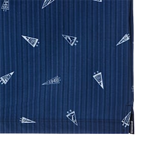 メンズ ゴルフ フラッグプリント シアサッカー 半袖 ポロシャツ, Navy Blazer