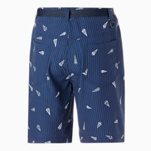 メンズ ゴルフ フラッグプリント シアサッカー ショーツ, Navy Blazer, extralarge-JPN