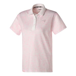 ウィメンズ ゴルフ ランダム グラフィック 半袖 ポロシャツ, Pearl Pink