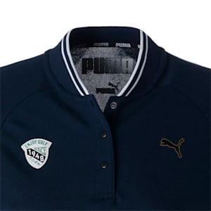 ウィメンズ ゴルフ 接触冷感 半袖 ストレッチ 襟付き シャツ, Navy Blazer