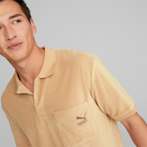 メンズ CLASSICS パイル ポロシャツ, Dusty Tan