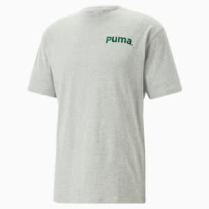 メンズ PUMA TEAM グラフィック Tシャツ, Light Gray Heather