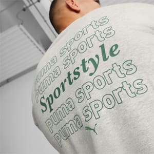 メンズ PUMA TEAM グラフィック Tシャツ, Light Gray Heather