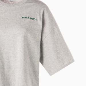 ウィメンズ PUMA TEAM グラフィック Tシャツ, Light Gray Heather, extralarge-JPN